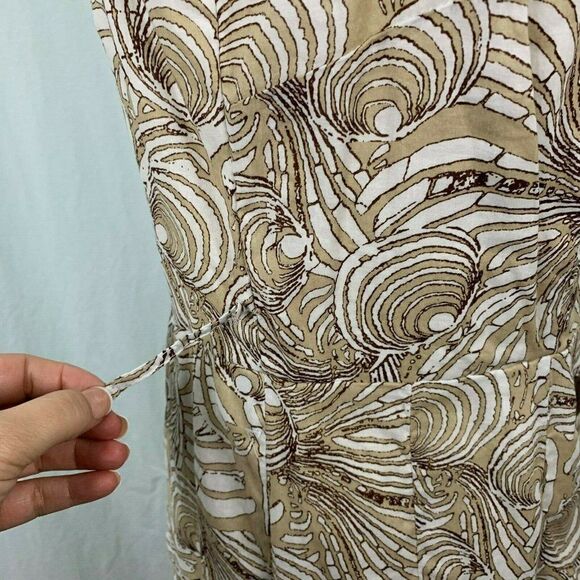 Mlle Gabrielle Collared Shirt Dress L Brown Tan - Picture 3 of 7